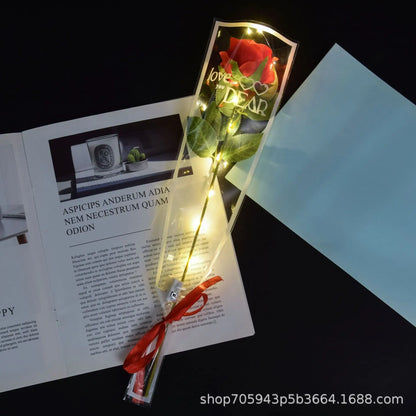 LED Light Up Rose Bouquet Decor