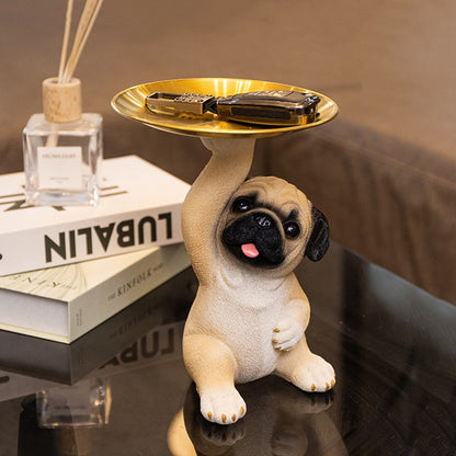Pug Butler Statue
