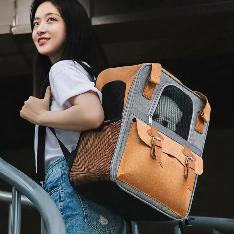 Pet Backpack - Portable Travel Carrier Bag for Dogs