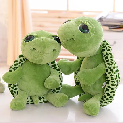 Cute Super Green Big Eyes Plush Tortoise Toy - Perfect Baby Gift!