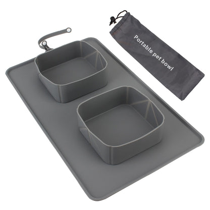 Roll-Up Food & Water Bowl With Carrying Case