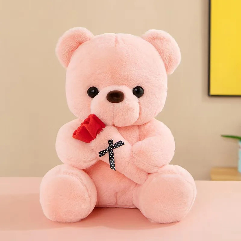 Rose Bear Plush Doll Soft Hug Toy