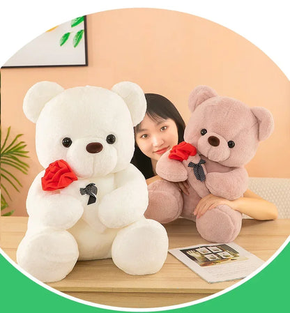 Valentine's Day Plush Teddy Bear - Adorable 25-55CM Gift for Girls