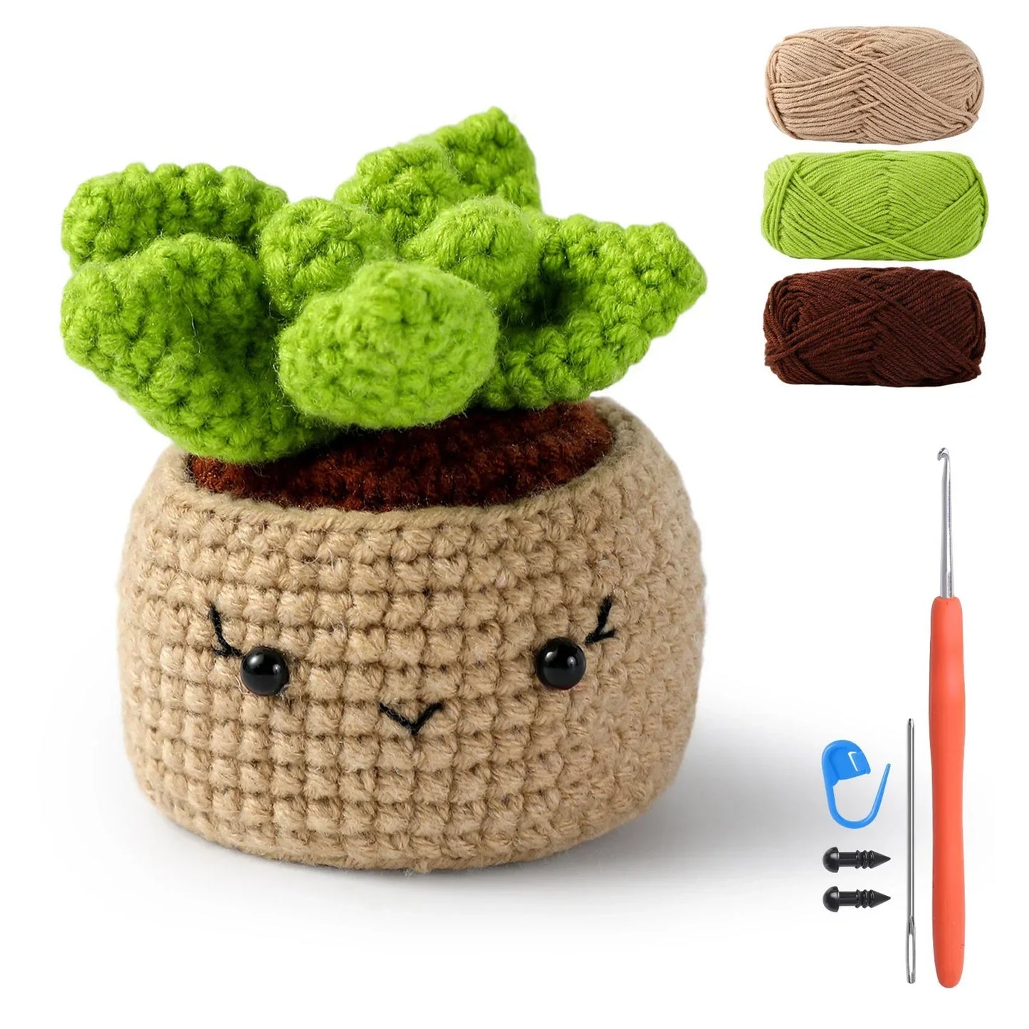Animal DIY Crochet Kit: Easy Plush Doll with Quality Yarn & Needles