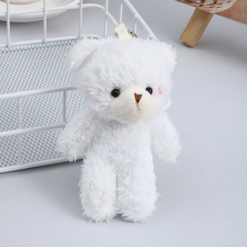 12cm Plush Teddy Bear Keychain Soft Stuffed Animal Pendant for Gifts
