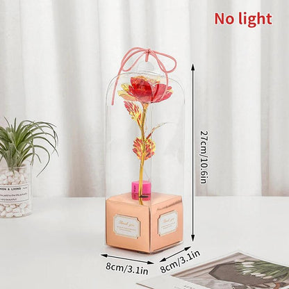 Enchanted Red Rose In Glass Dome