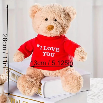 DIY Teddy Bear with Blank White T Shirt 11 Inch