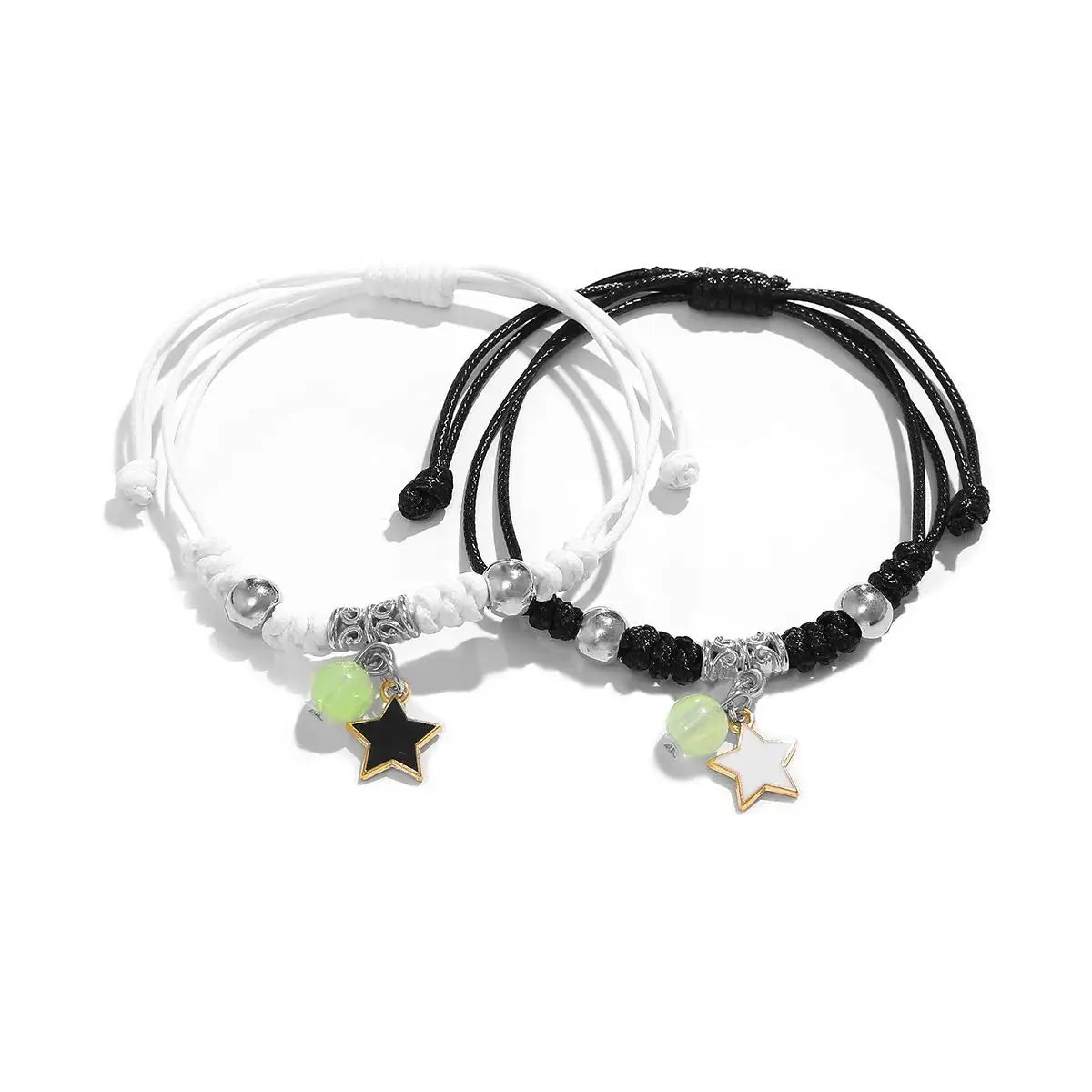 Luminous Star Matching Charm Bracelets Set of 2