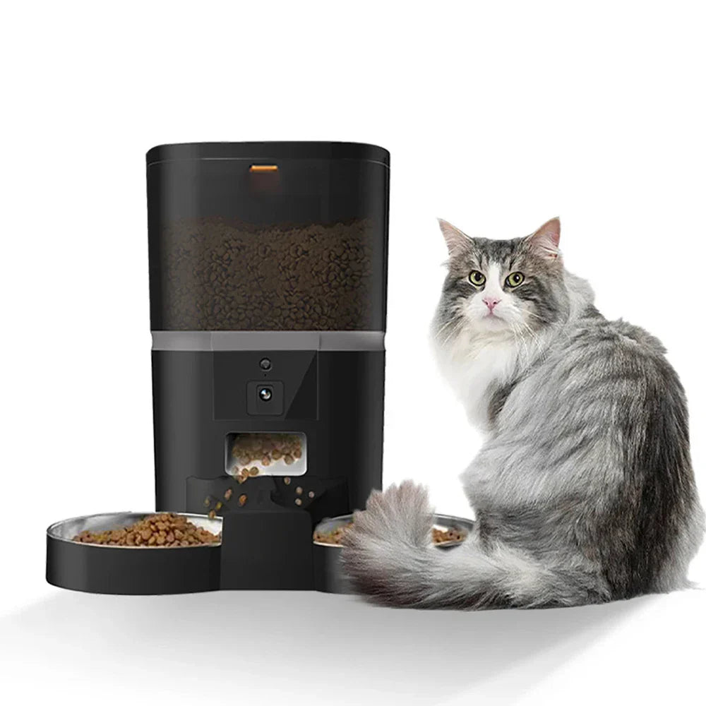 4L Smart Pet Feeder with Camera Automatic Timing Dispenser