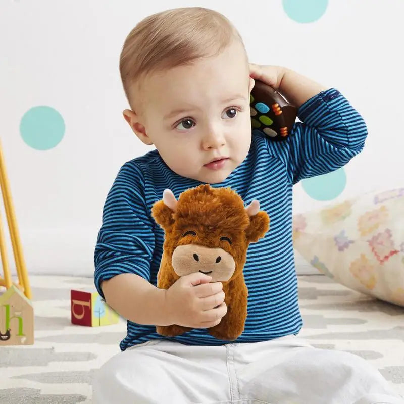 Fluffy Highland Cow Plush Toy - Adorable 7.87 Stuffed Animal Gift