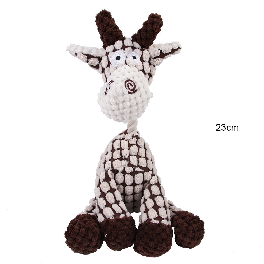 Corduroy Animal Chew Toy For Dogs