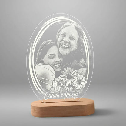 Personalized 3D Photo Night Light with Custom Text