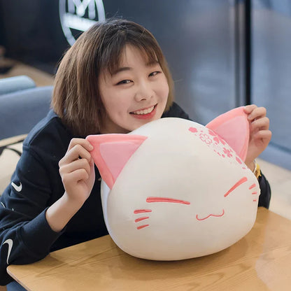 Cute Floral Cat Plush Toy 30cm Soft Stuffed Doll
