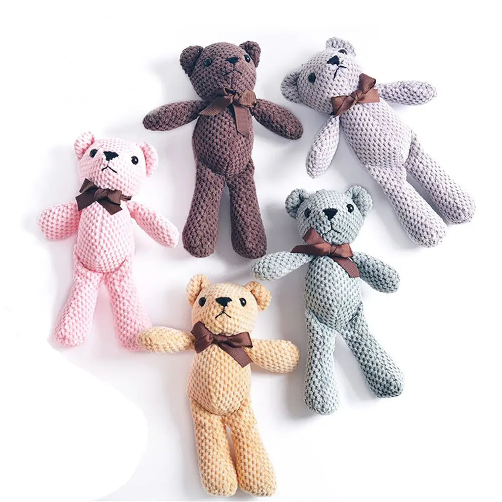 Mini Dressed Bear Plush Keychain Soft Stuffed Doll