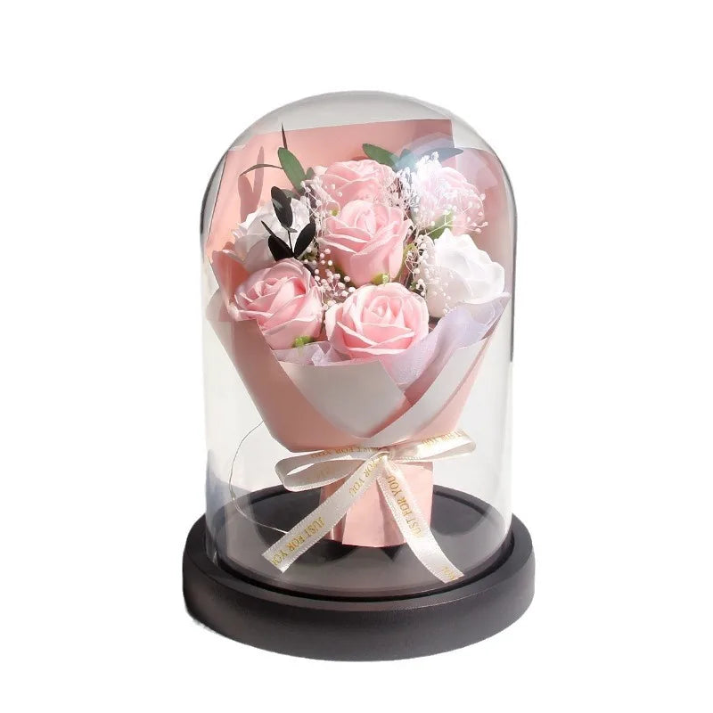 Eternal Rose Starry Glass Dome Decor