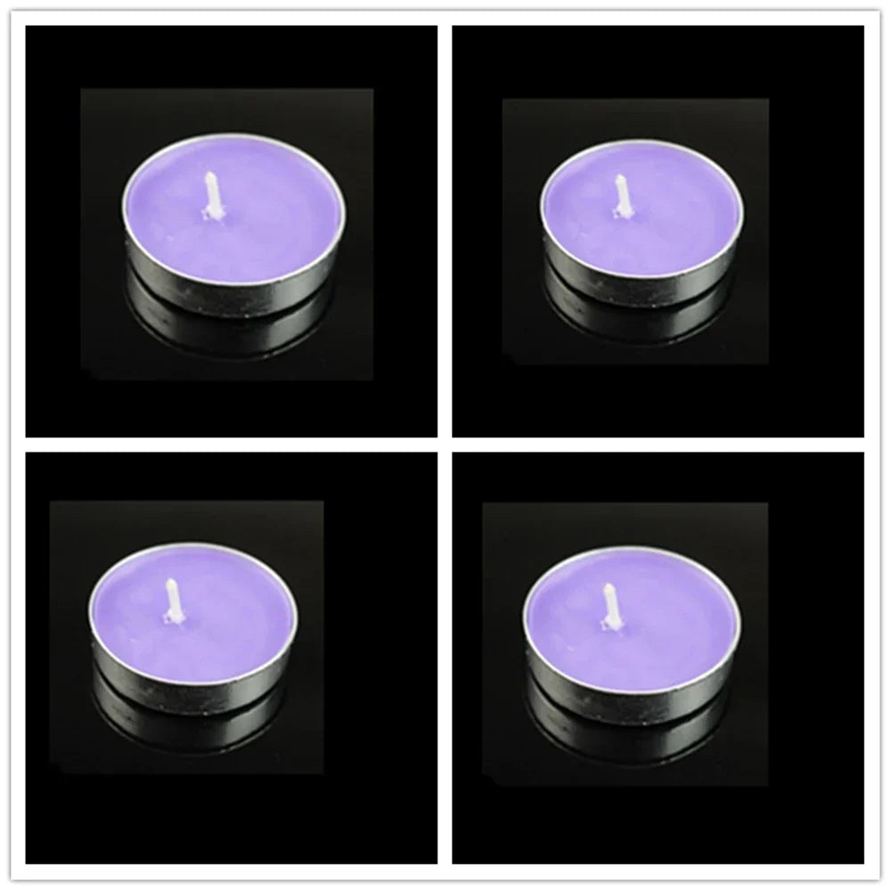 Handmade Soy Tea Light Candles 4-Pack for Romantic Dinner