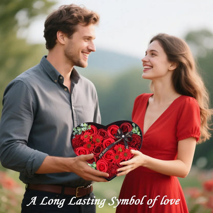 Heart-Shaped Rose Gift Box Foam Artificial Roses for Valentine's Day and Special Occasions