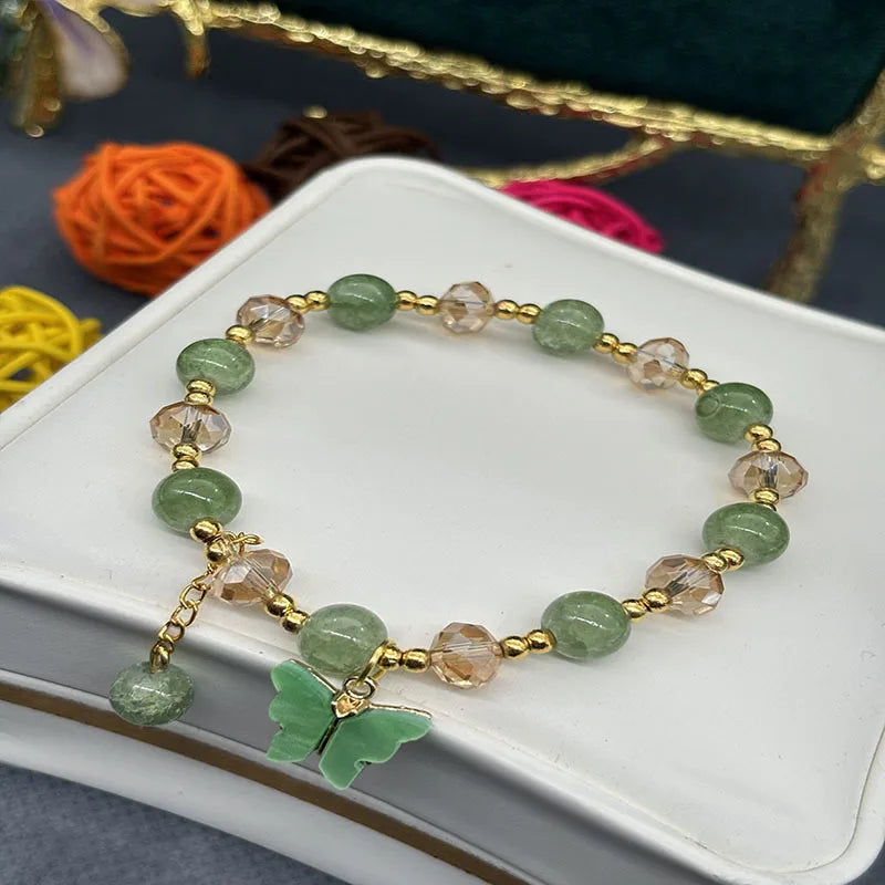Butterfly Glass Beaded Bracelet