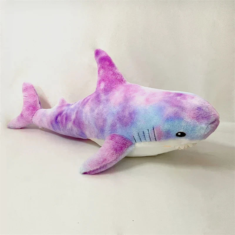 Colorful Shark Plush Pillow
