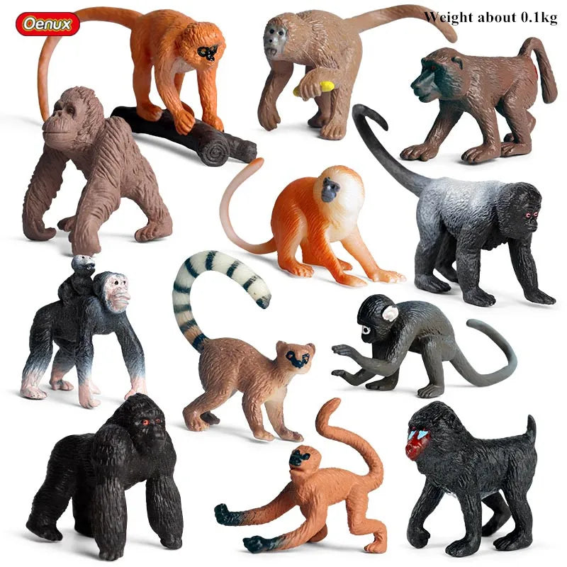 Montessori Miniature Lion Shark Horse Dinosaur Animals Model Set Action Figures