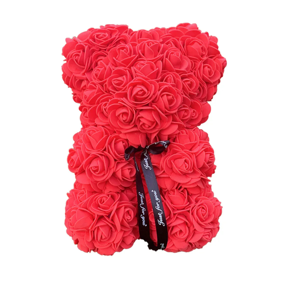 25 cm Rose Teddy Bear Artificial Foam Flower Gift