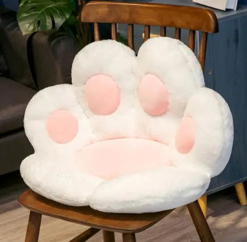 Cat Paw Plush Floor Cushion Soft Large Seat Pillow