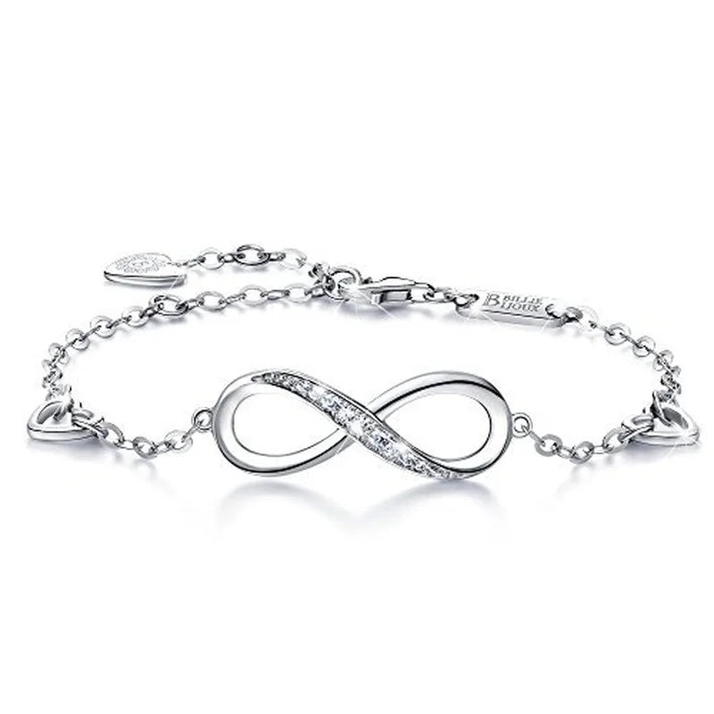 Infinity Endless Love Symbol Charm Adjustable Bracelet