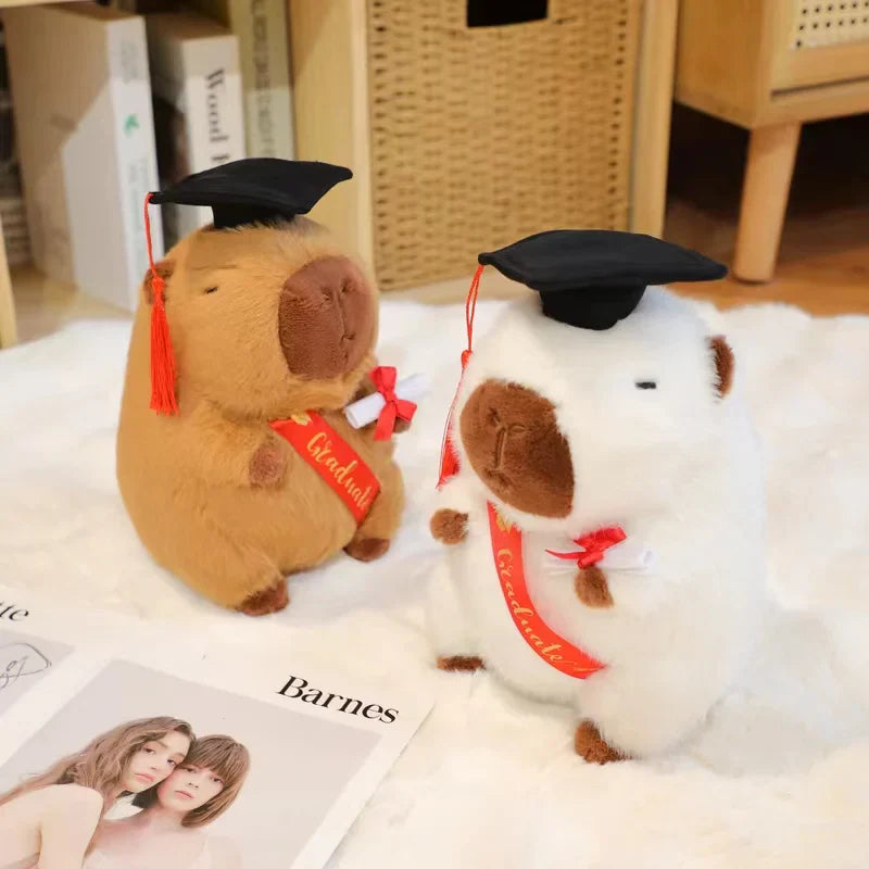 Graduate Plush Dolls: Adorable Capybara, Owl & Bear Stuffed Toys
