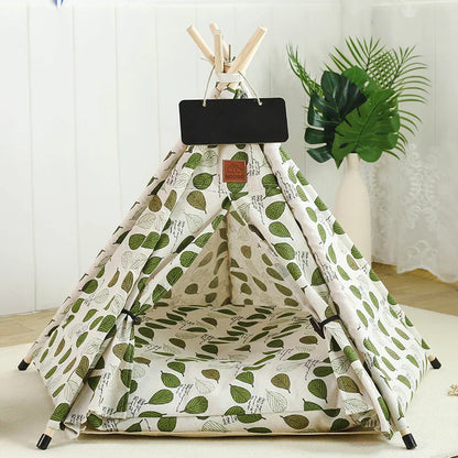 Tent with Washable Cushion Indoor Pet Bed