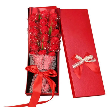 18PCS Soap Flower Bouquet Gift Box for Valentine's Day