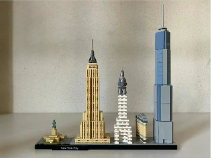 New York London Pairs Dubai Lanmark City Skyline Building Blocks