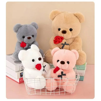 Rose Bear Plush Doll Soft Hug Toy