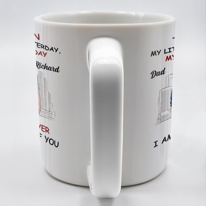 To My Son My Little Boy Yesterday, My Friend Today, Father And Son, Cityscape - Personalized Custom Coffee Mug - SON039_MG