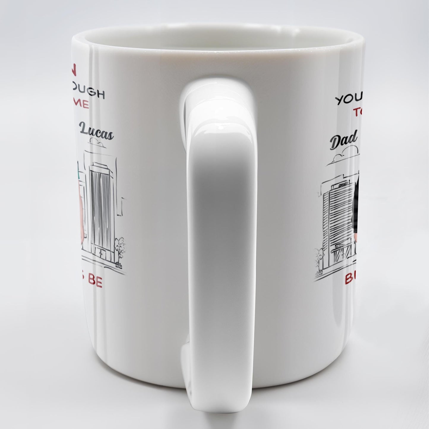 To My Son, You May Be Big Enough To Bench-Press Me, Father And Son, Urban Skyline - Personalized Custom Coffee Mug - SON051_MG