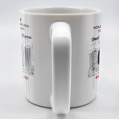 To My Son, You May Be Big Enough To Bench-Press Me, Father And Son, Urban Skyline - Personalized Custom Coffee Mug - SON051_MG