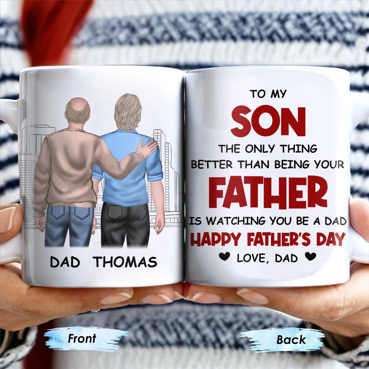 To My Son, Watching You Be A Dad - Personalized Custom Coffee Mug - SON053_MG