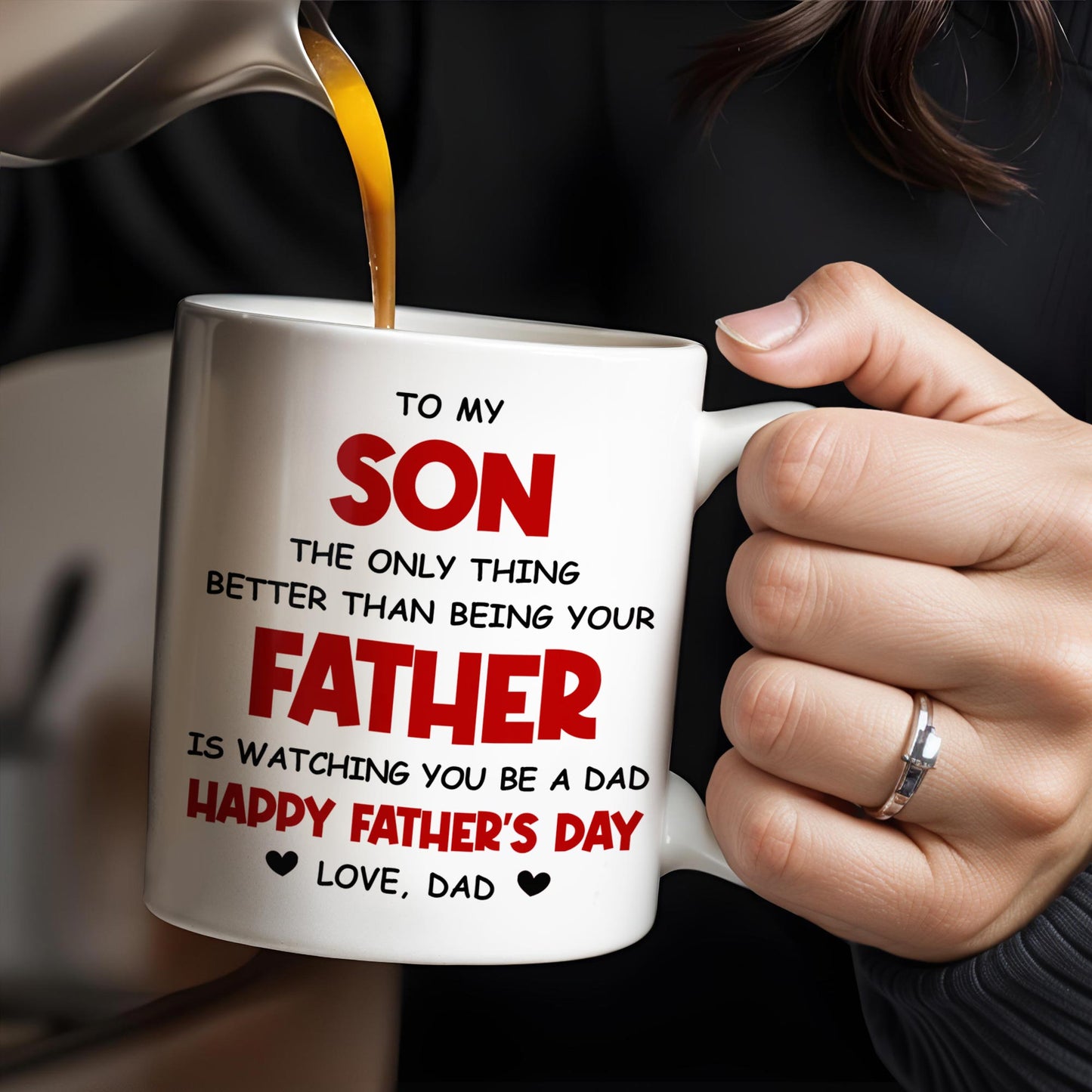 To My Son, Watching You Be A Dad - Personalized Custom Coffee Mug - SON053_MG