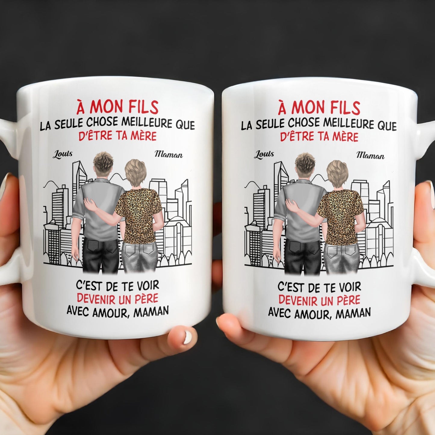 To My Son, Watching You Become A Dad - Personalized Custom Coffee Mug - SON055_MG