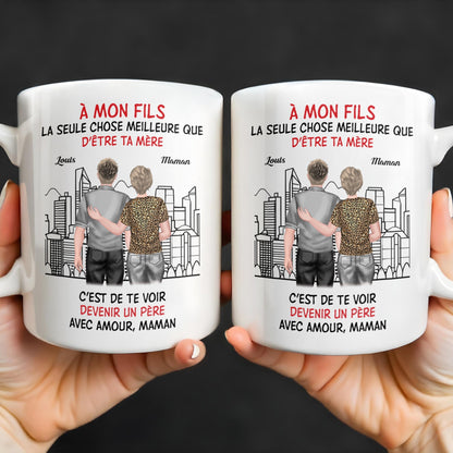 To My Son, Watching You Become A Dad - Personalized Custom Coffee Mug - SON055_MG
