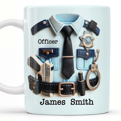 Your Badge Is A Symbol Of Honor With American Flag - Personalized Custom Coffee Mug - SON059_MG