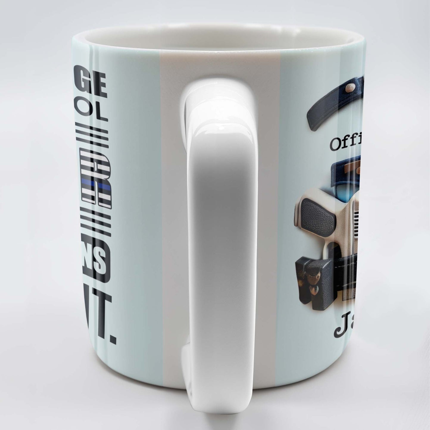 Your Badge Is A Symbol Of Honor With American Flag - Personalized Custom Coffee Mug - SON059_MG