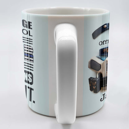 Your Badge Is A Symbol Of Honor With American Flag - Personalized Custom Coffee Mug - SON059_MG