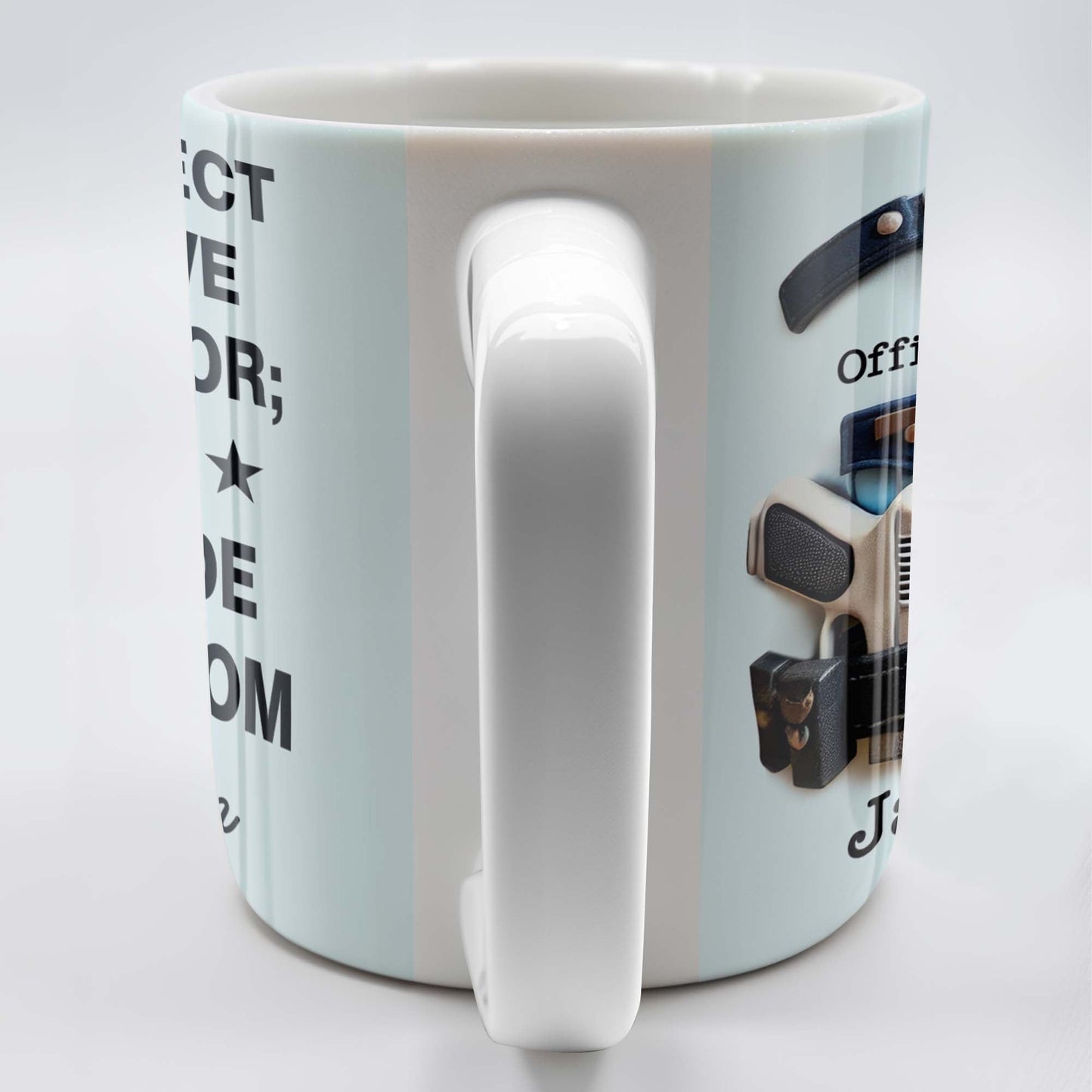 You Protect And Serve, I Beam With Pride - Personalized Custom Coffee Mug - SON060_MG