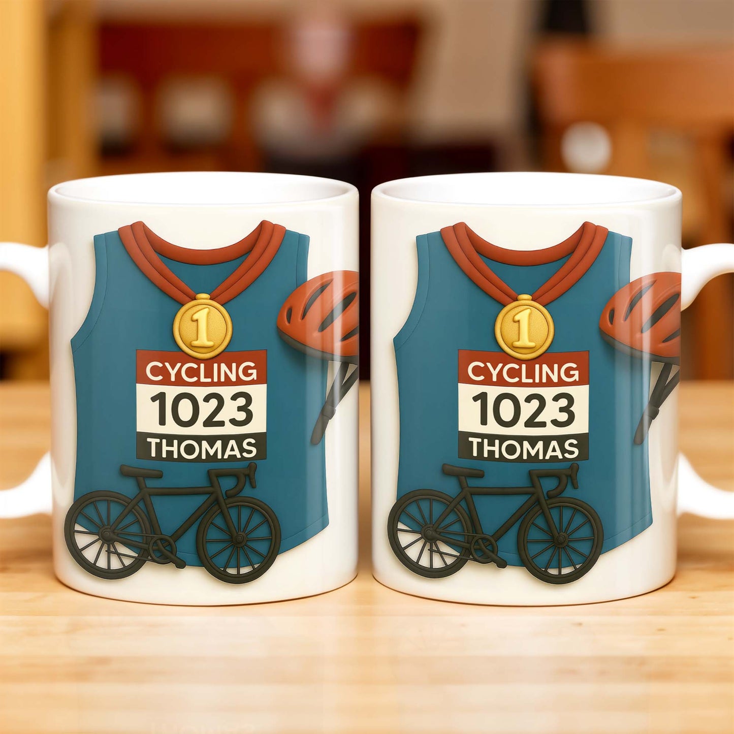Celebrate Your Cycling Achievements With A Personalized Mug - Personalized Custom Coffee Mug - SPORT009_MG