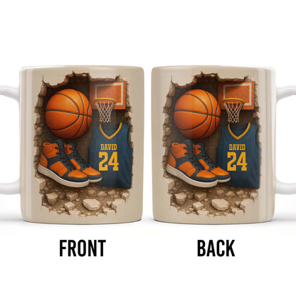 Celebrate Your Passion For Basketball, Sneakers And Jersey - Personalized Custom Coffee Mug - SPORT010_MG