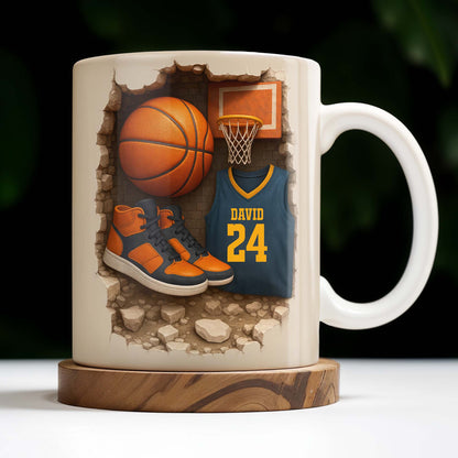 Celebrate Your Passion For Basketball, Sneakers And Jersey - Personalized Custom Coffee Mug - SPORT010_MG