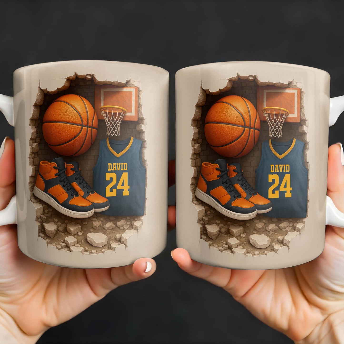 Celebrate Your Passion For Basketball, Sneakers And Jersey - Personalized Custom Coffee Mug - SPORT010_MG