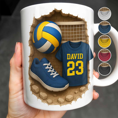 Celebrate Your Love for Volleyball With Sports Gear - Personalized Custom Coffee Mug - SPORT028_MG