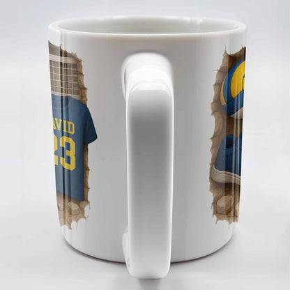 Celebrate Your Love for Volleyball With Sports Gear - Personalized Custom Coffee Mug - SPORT028_MG