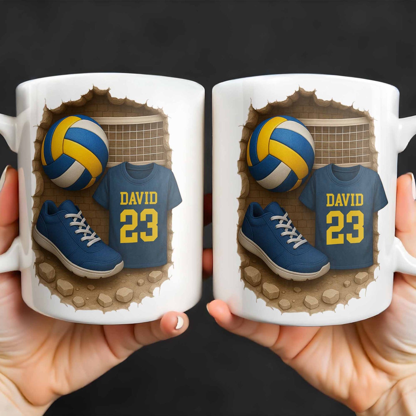 Celebrate Your Love for Volleyball With Sports Gear - Personalized Custom Coffee Mug - SPORT028_MG